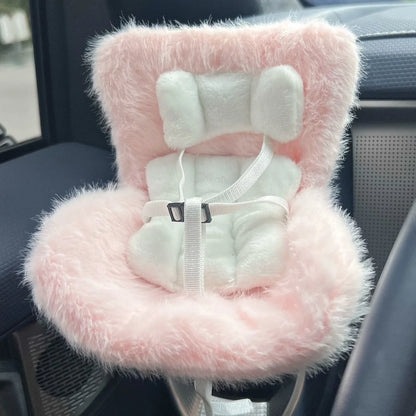 Labubu Doll Plush Car Seat 18cm Pink