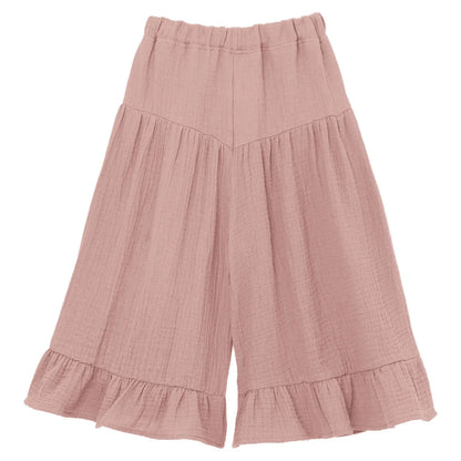 Girls Wide Leg Ruffled Trousers (Age 6M-8YRS)