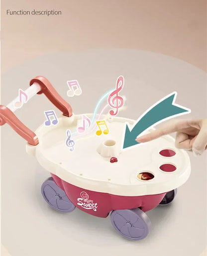Children's Mini Candy Ice Cream Cart with Lighting Music Toy