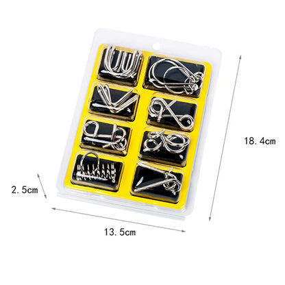 8Pcs/Set Metal Montessori Puzzle Game m