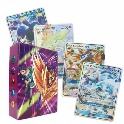 60-100Pcs English Pokemon Cards GX Tag Team 1996 Vmax EX V Mega Vstar Trainer Shining Game Battle Carte Trading Collection Cards 60Pcs GX