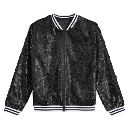 Girls Sequins Baseball Bomber Jackets (Age 6-16 YRS)