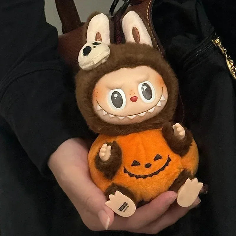 Labubu Happy Halloween Party Series-Sitting Pumpkin Vinyl Plush Pendant