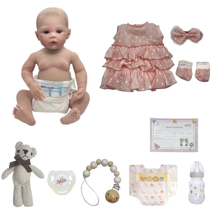 Realistic Reborn Baby Doll Soft Silicone Full Body - 48cm