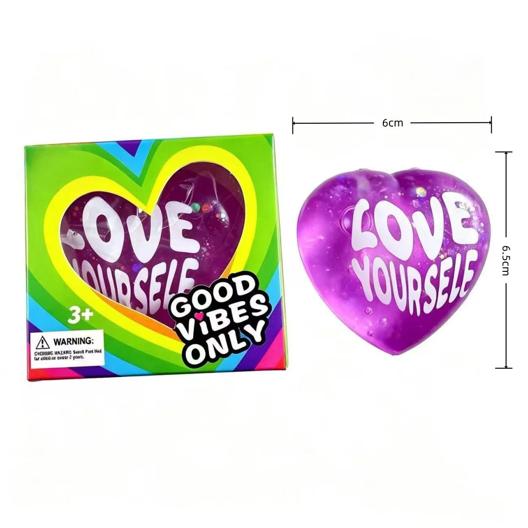 NeeDoh Good Vibes Only Heart – Super Solid Squish Sensory Stress Relief Toy