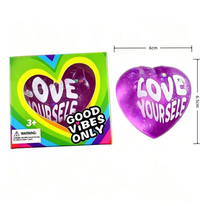 NeeDoh Good Vibes Only Heart – Super Solid Squish Sensory Stress Relief Toy