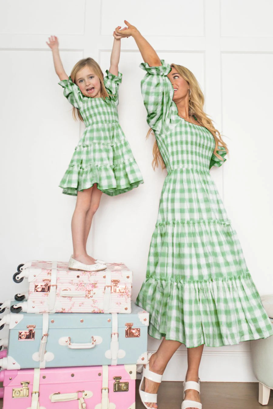 Mother & Daughter Matching Dress (Mommy & Me) Green