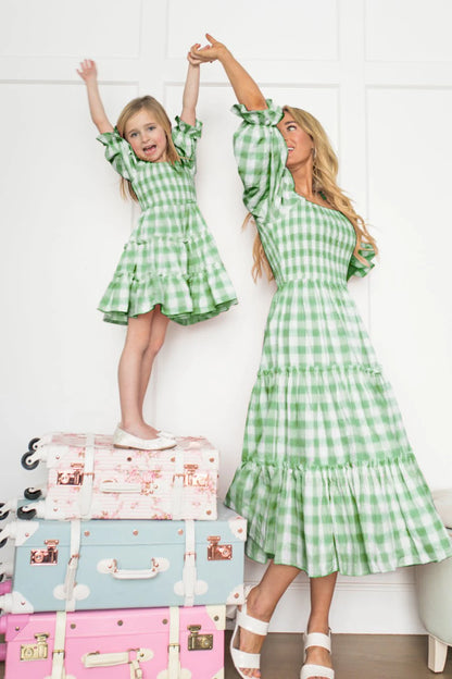 Mother & Daughter Matching Dress (Mommy & Me) Green