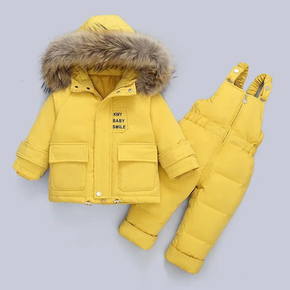 Baby/Toddlers Duck Down Coat + Jumpsuit Overalls (Age 12M-4YRS)