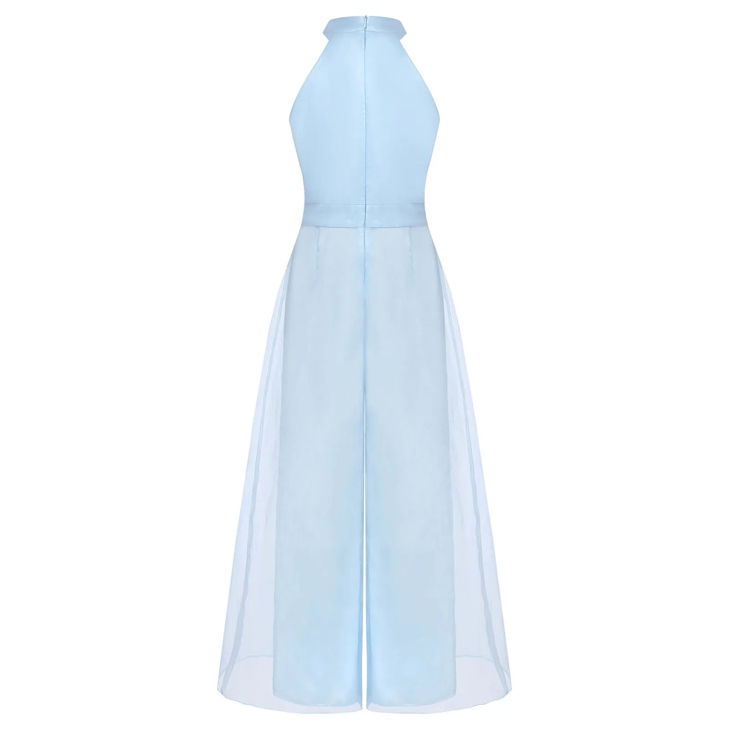 Girls Halter Neck Sleeveless Wide Leg Jumpsuit (6-14 YRS)