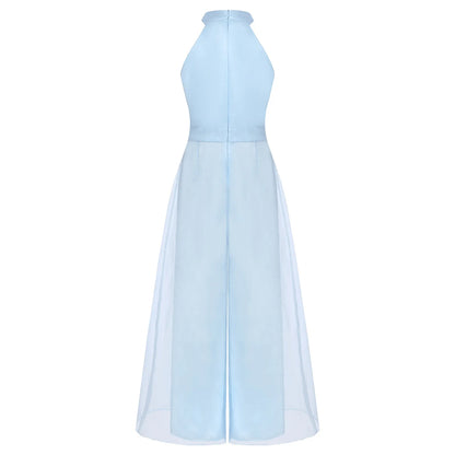 Girls Halter Neck Sleeveless Wide Leg Jumpsuit (6-14 YRS)