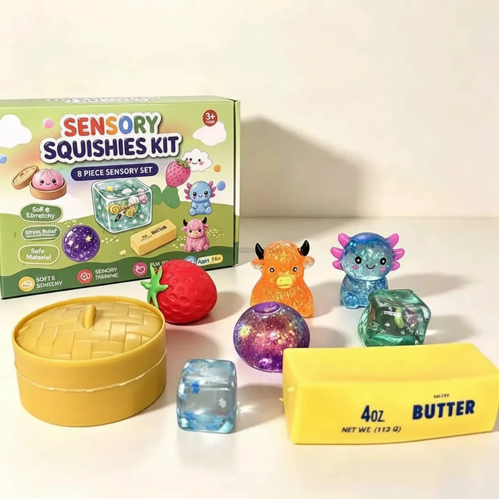 Squishy Fun Blind Box – 8pcs 
Slow‑Rising Stress Relief Sensory Set