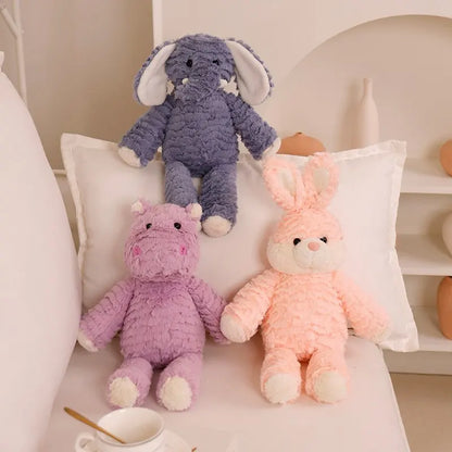 Plush Rabbit Hippo Elephant Frog Stuffed Toy - 35cm