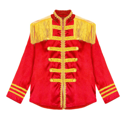 Girls 60s Retro Band Musician Costume Tassel Jacket (Age 6-16 YRS)