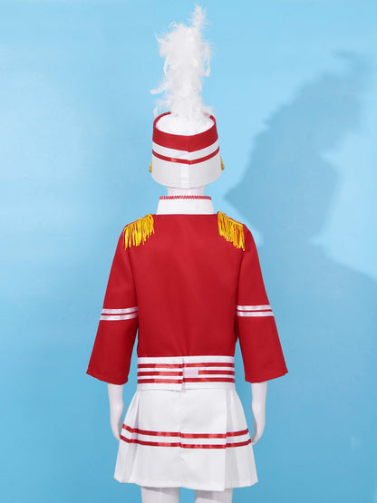 Boys/Girls Nutcracker Drum and Trumpet Team Costume (Age 4-12YRS)