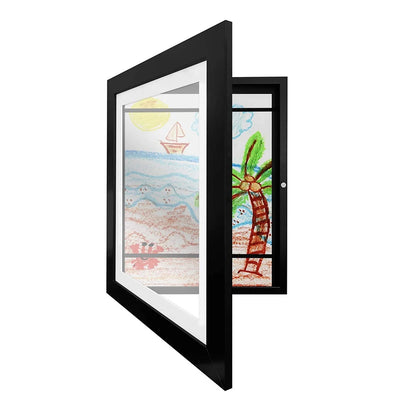 Children’s Art Magnetic Frame for Poster Photo Drawing Paintings Black A4 21X30cm