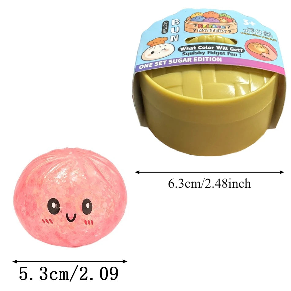 Ultra Rare Gold Glitter Dumpling Squishy – Slow‑Rise Sensory Stress Toy