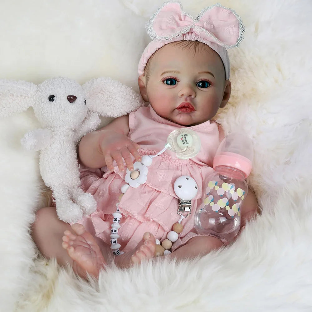 Realistic Reborn Baby Doll Soft Silicone Full Body - 48cm