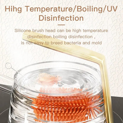 Silicone Baby Bottle Brush Cleaning 360 Degree Rotation