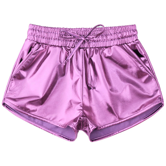 Girls Metallic Drawstring Shorts (Age 3-12 YRS)