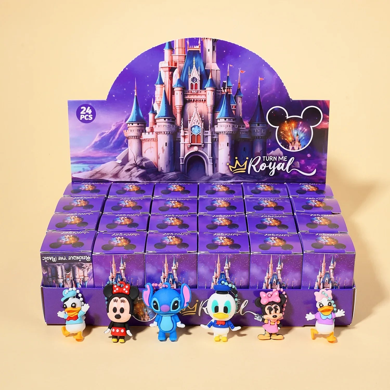 Disney-Themed Blind Box Set Keychains Figures - 24 Pack