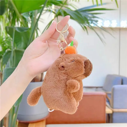 Plush Capybara Stuffed Keychain Toy - 12-15cm