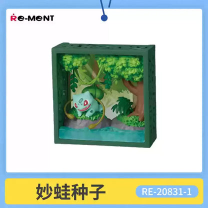 Re-Ment Pokémon Frame Deep Woods Mini Figure Blind Box – Forest Scene Collectibles | 6 Styles