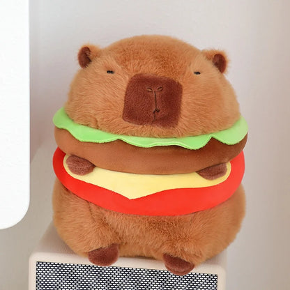 Plush Hamburger Capybara Stuffed Toy 20-25cm