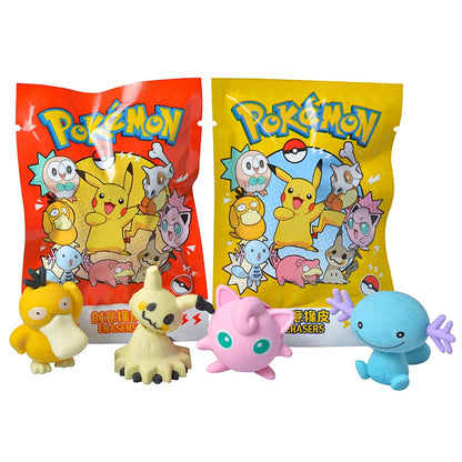 Blind Box Figures - Labubu & Pokémon Erasers- 32 Pack