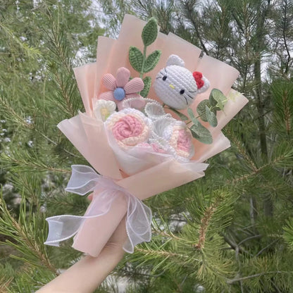 Hello Kitty Plush Flower Gift Bouquet – 35cm in Gift Box | Sanrio-Inspired Keepsake Arrangement