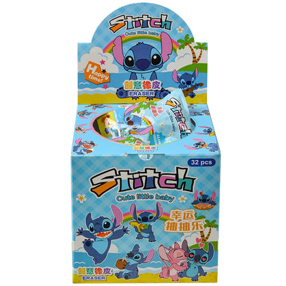 Blind Box Figures - Labubu & Pokémon Erasers- 32 Pack Stitch