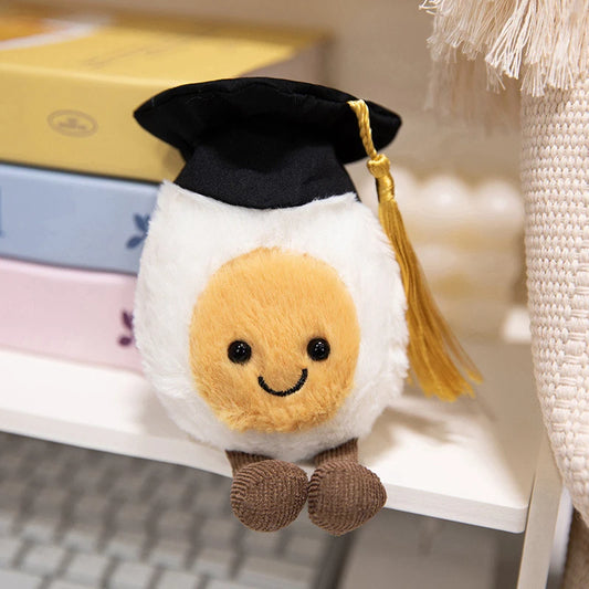 Plush Egg Graduation Stuffed Toy - 14cm