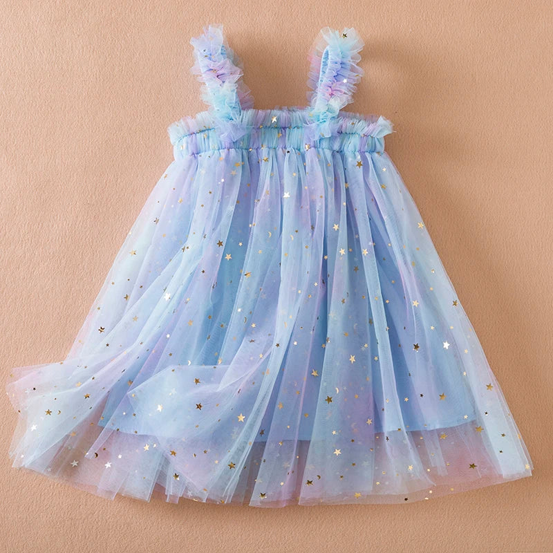 Girls Butterfly Tulle Dress (Age 9M-5YRS) Blue