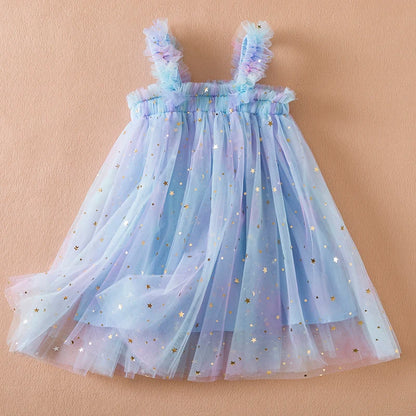 Girls Butterfly Tulle Dress (Age 9M-5YRS) Blue