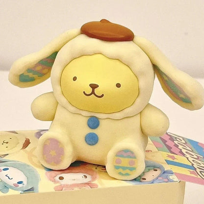Sanrio Characters Fluffy Rabbit Blind Box Series Figure Model