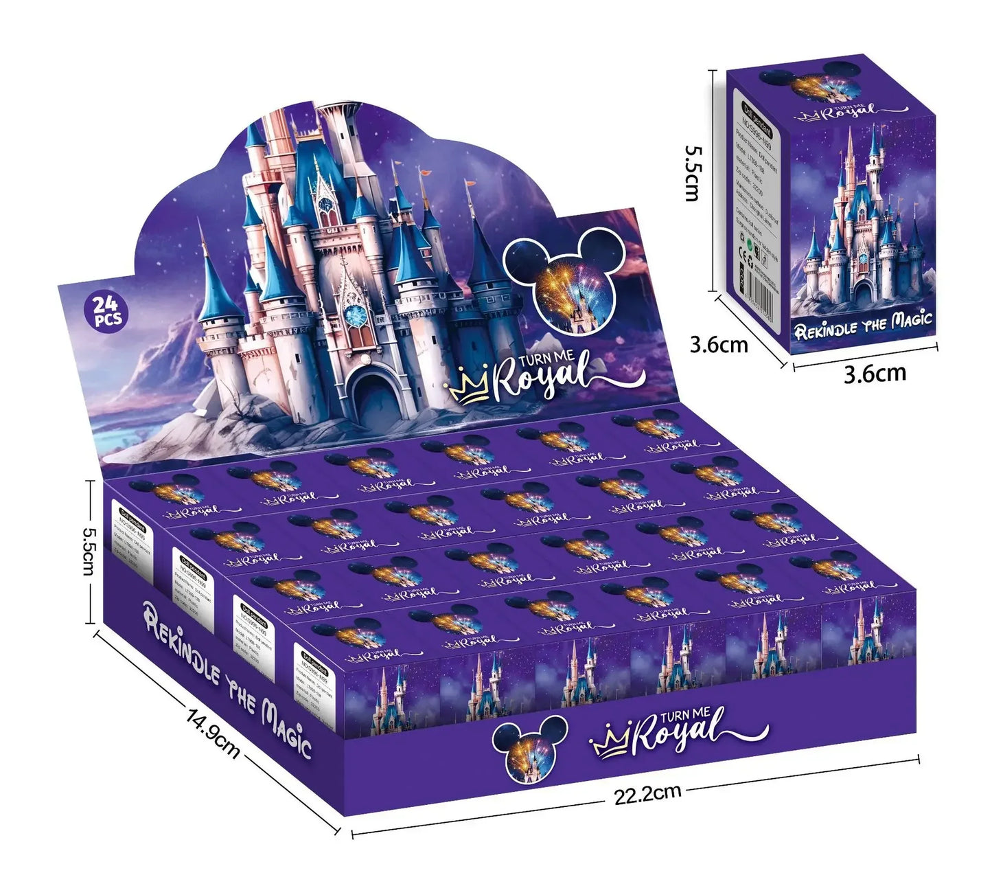Disney-Themed Blind Box Set Keychains Figures - 24 Pack