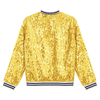 Girls Sequins Baseball Bomber Jackets (Age 6-16 YRS)