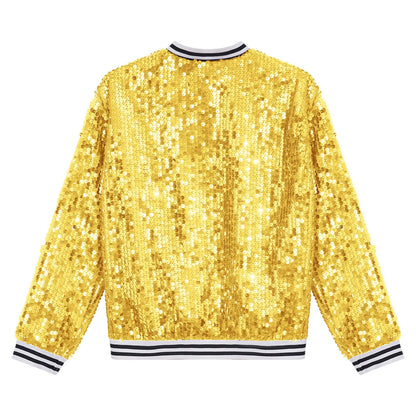 Girls Sequins Baseball Bomber Jackets (Age 6-16 YRS)