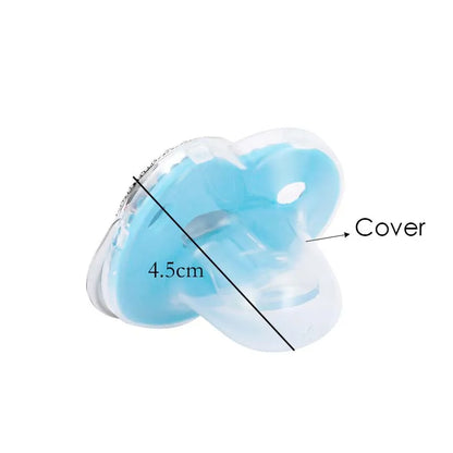 Baby Blue Zircon Rhinestone Luxury Pacifier Dummy Clip