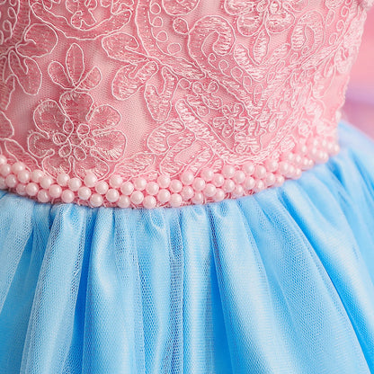 Baby/Toddler Embroidered Tulle Dress (Age 24M-5YRS)