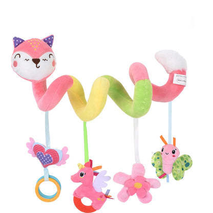 Baby Car Seat Stroller Rattle Toy Pink