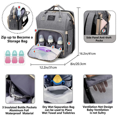 Multifunctional Portable Folding Crib Bed Diaper Mummy Bag