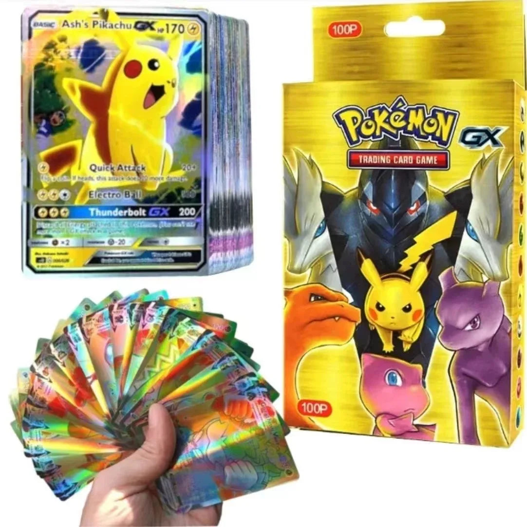 60-100Pcs English Pokemon Cards GX Tag Team 1996 Vmax EX V Mega Vstar Trainer Shining Game Battle Carte Trading Collection Cards 100Pcs GX1