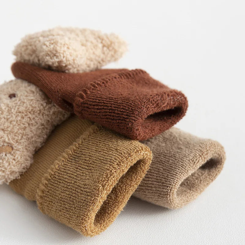 Baby Cotton Thick Bear Non-Slip Socks