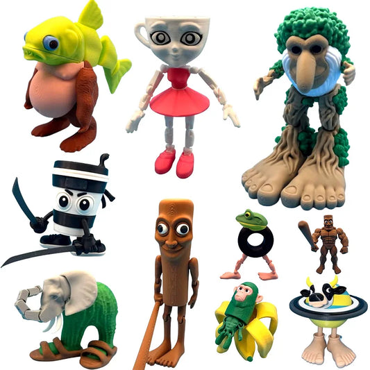 Upgraded Tung Tung Tung Sahur Figurine Ballerina Cappuccino Action Figure Tralalero Tralala Anime Figure Desk Ornament Toys Gift