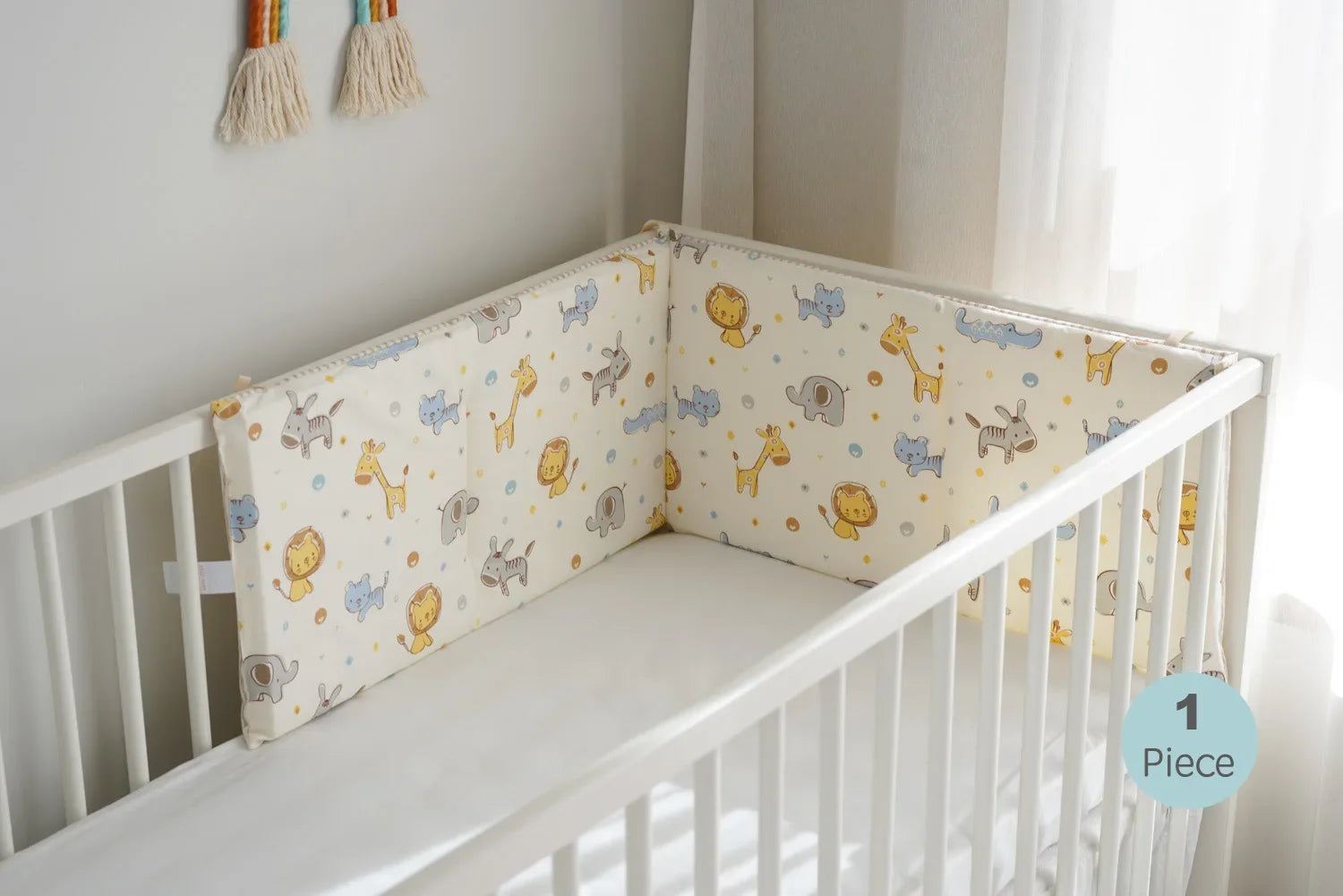Cartoon Cotton Baby Crib Bumper 120x30cm