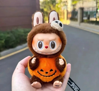 Labubu Happy Halloween Party Series-Sitting Pumpkin Vinyl Plush Pendant