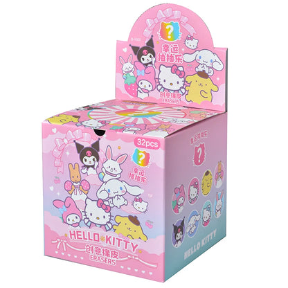 Blind Box Figures - Labubu & Pokémon Erasers- 32 Pack Sanrio Hello Kitty