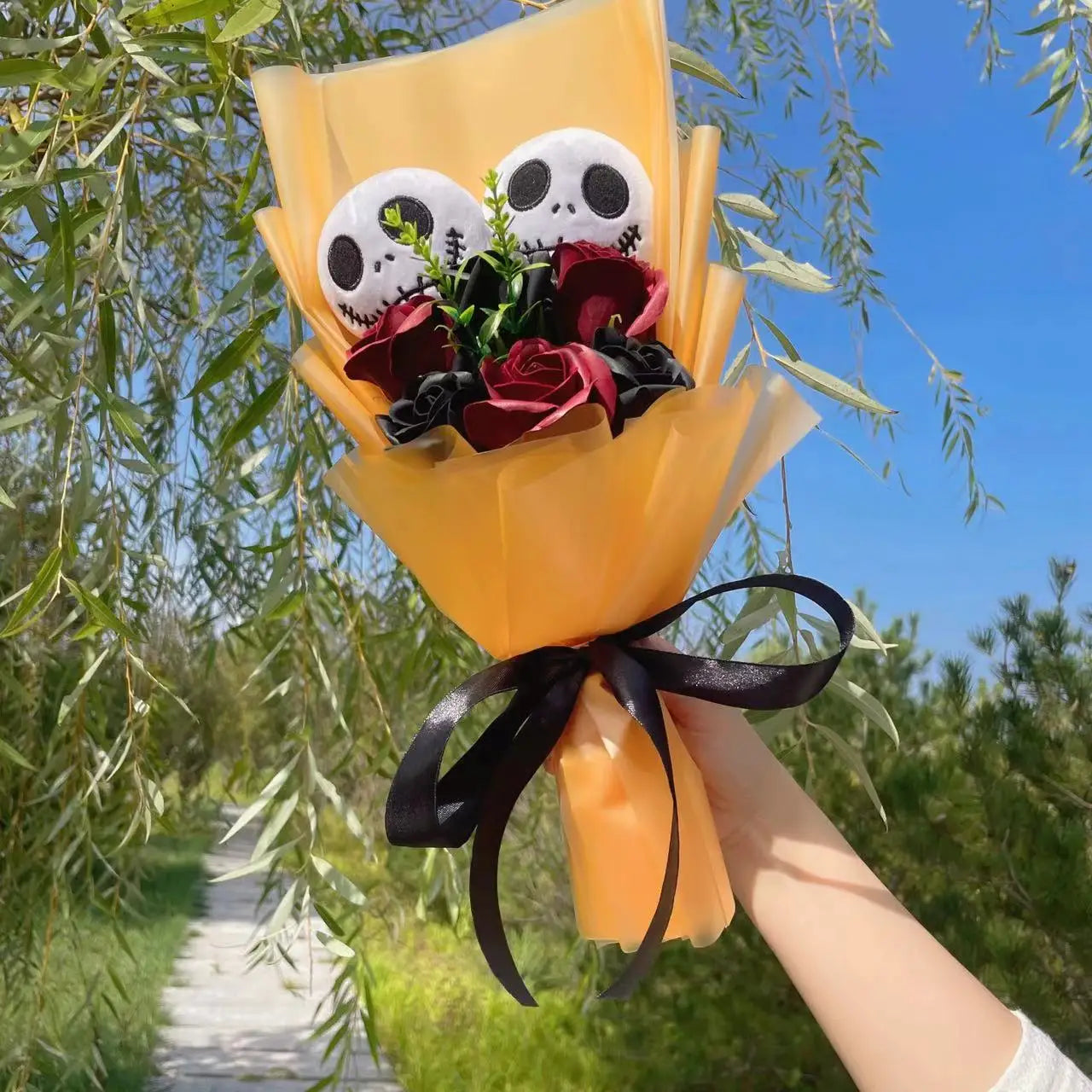 Jack Skellington Plush Flower Gift Bouquet – 40cm | Nightmare Before Christmas Stuffed Toy Arrangement