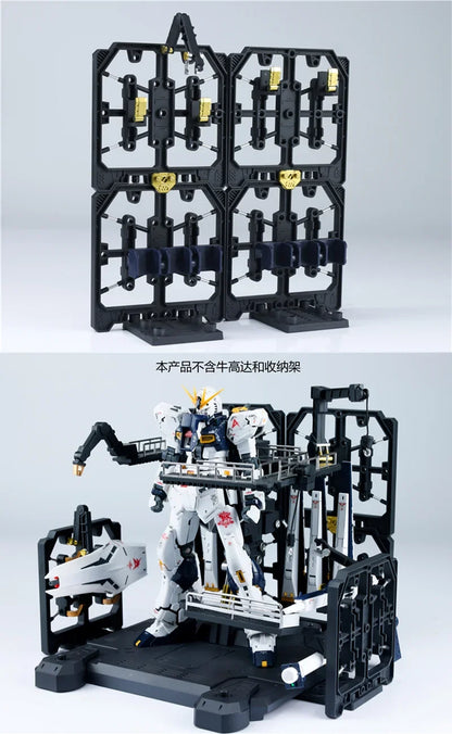 Gundam Assembly Model 1/144 Universal Hangar Anime Action Figures Collectible Prepare The Platform New Toys Gifts for Kids
